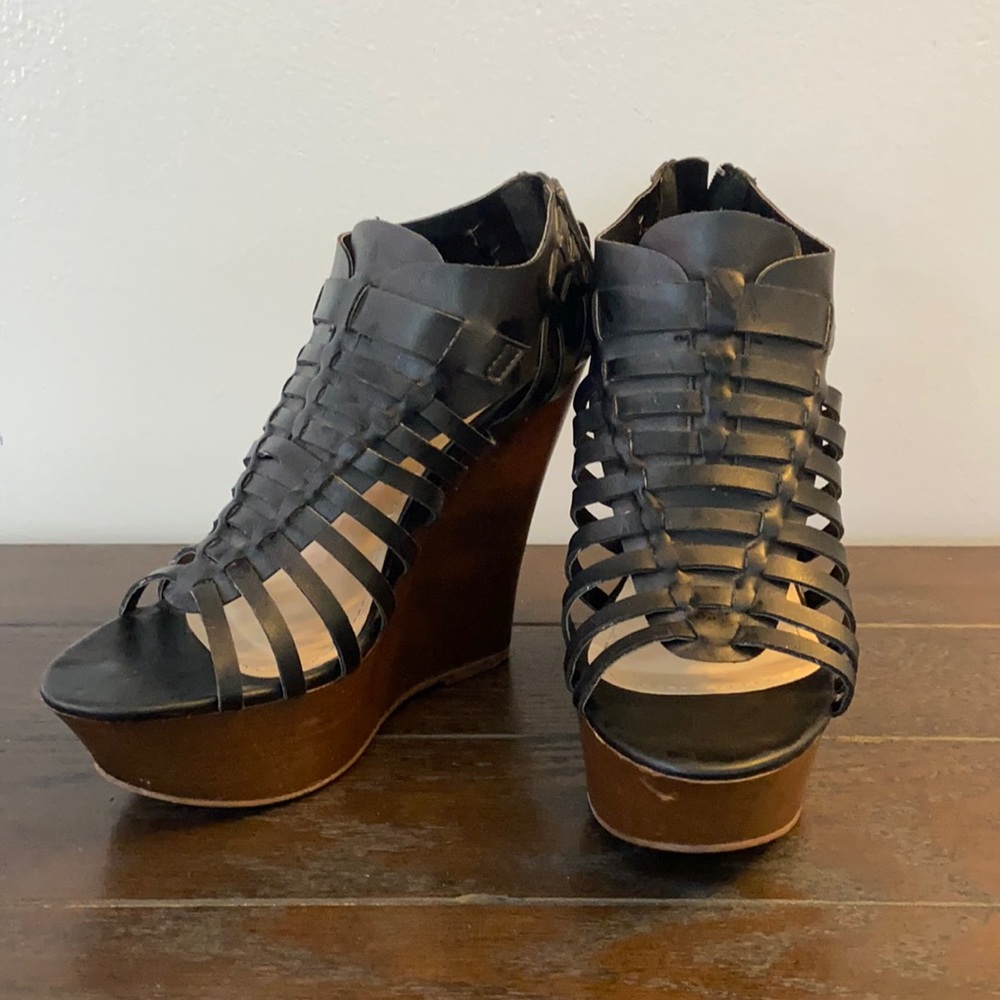 Charlotte Russe Black Wedges